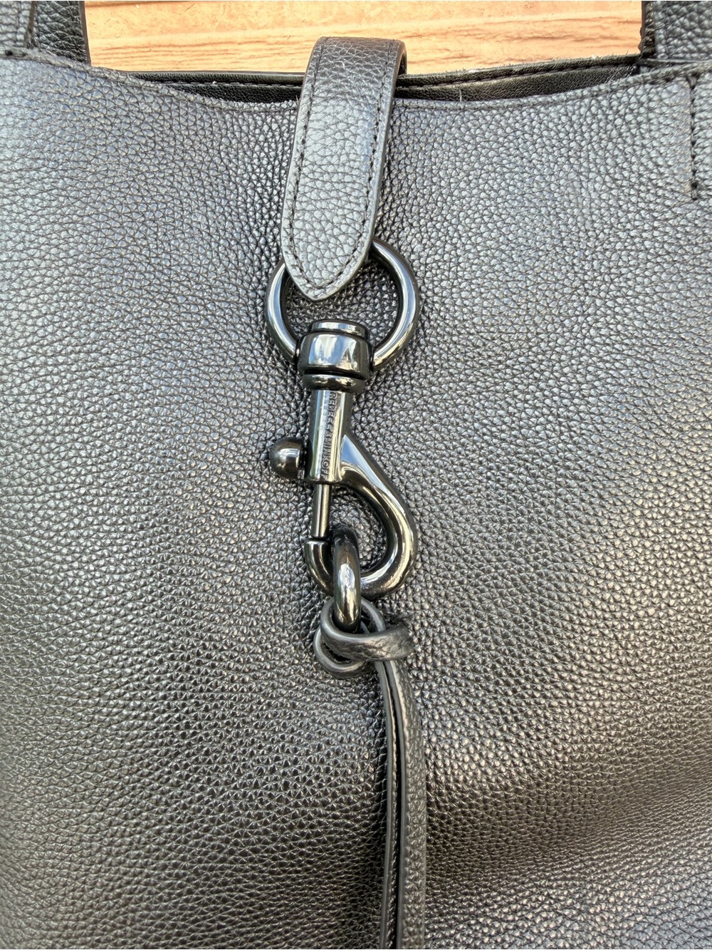 Rebecca Minkoff black pebbled leather large Megan tote bag - Picture 3 of 15